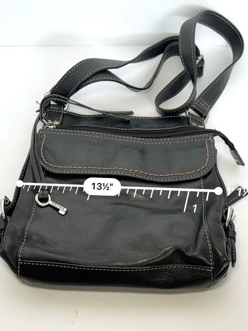 Fossil black leather purse